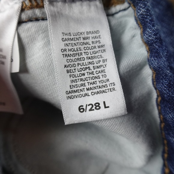 NEW Lucky Brand Jeans Womens 6 Dark Blue Denim Pants High Rise Straight Stretch - Picture 10 of 16